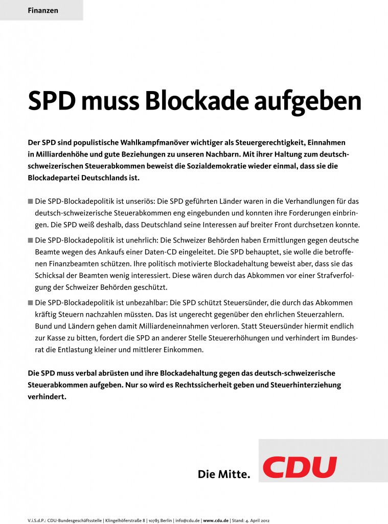 SPD muss Blockade aufgeben - Bild