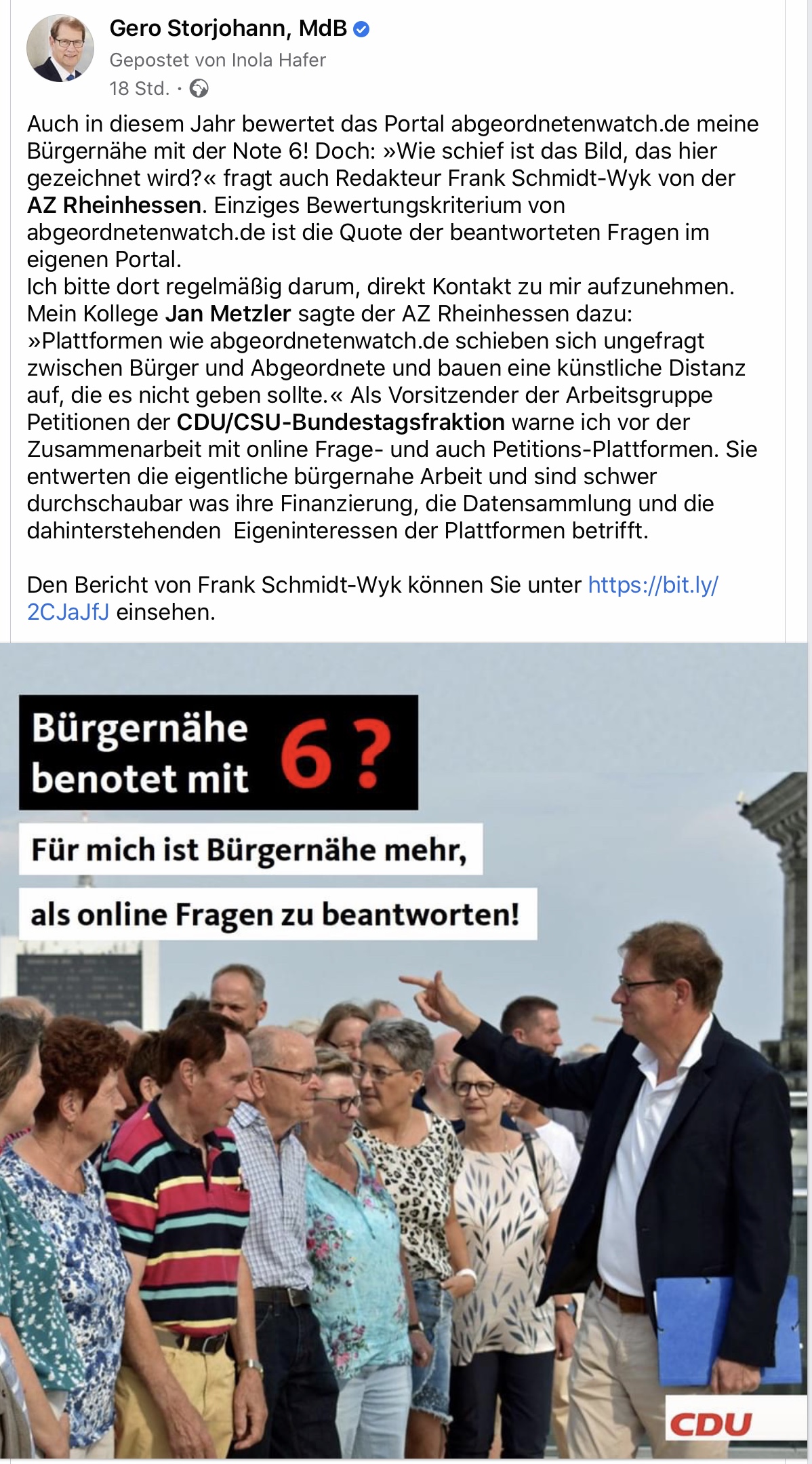 Gero Storjohann ist für Bürger direkt erreichbar - Onlineplattformen zweifelhaft - Bild